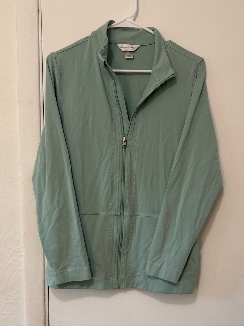 Christopher & Banks Mint Green Lightweight Zip-Front Jacket